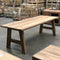 XXL Tisch Massivholz aus recyceltem Teak mit Holzfüßen